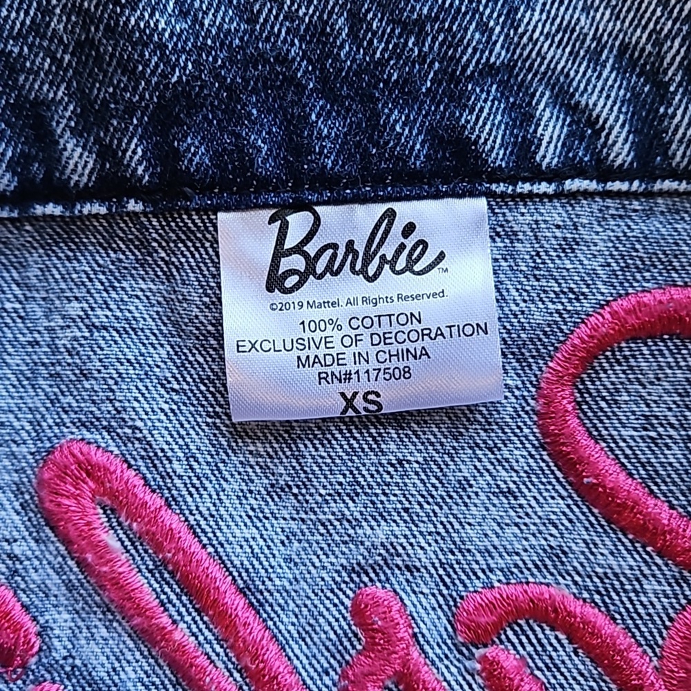 Barbie Light Acid Wash Denim Jacket XS - Picture 3 of 8